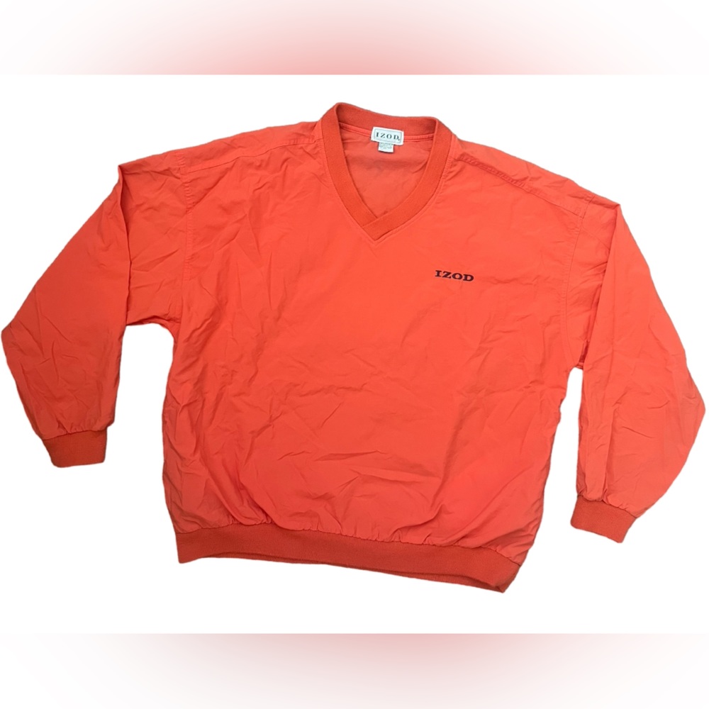 Vintage IZOD gold pullover windbreaker Orange Large
